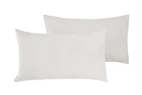 Coppia di federe Set di 2 federe copricuscino guanciale Letto in flanella caldo cotone 100% cotone Made in Italy PANNA