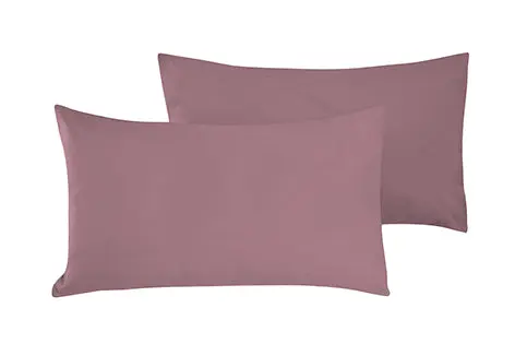 Coppia di federe Set di 2 federe copricuscino guanciale Letto in flanella caldo cotone 100% cotone Made in Italy PRUGNA