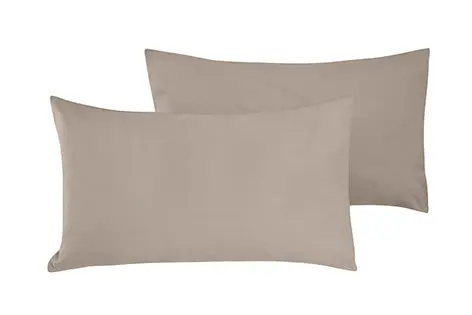 Coppia di federe Set di 2 federe copricuscino guanciale Letto in flanella caldo cotone 100% cotone Made in Italy TORTORA