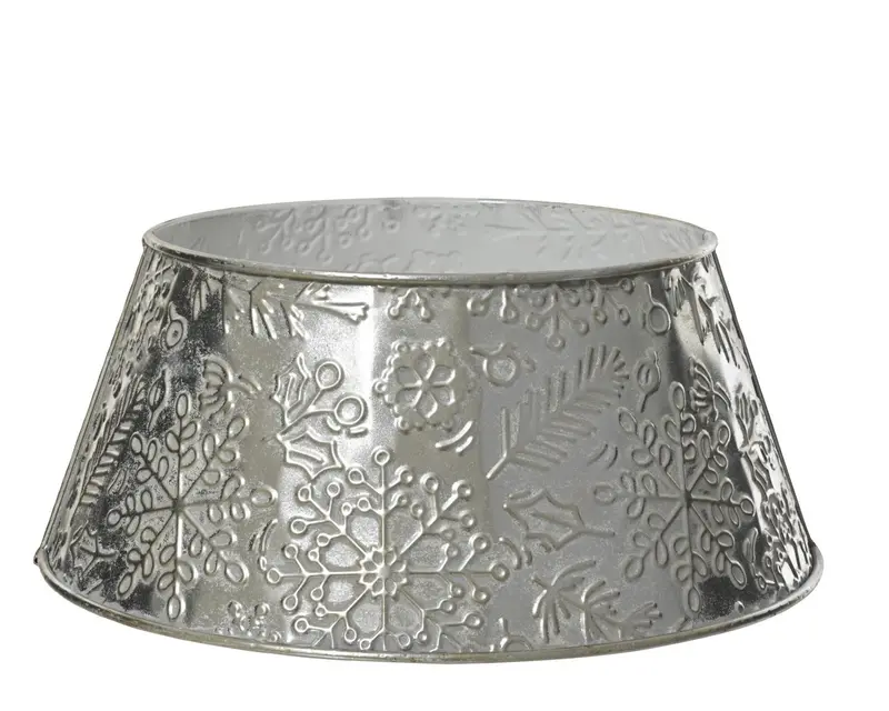 Copri base albero di natale in metallo argento | Rohome