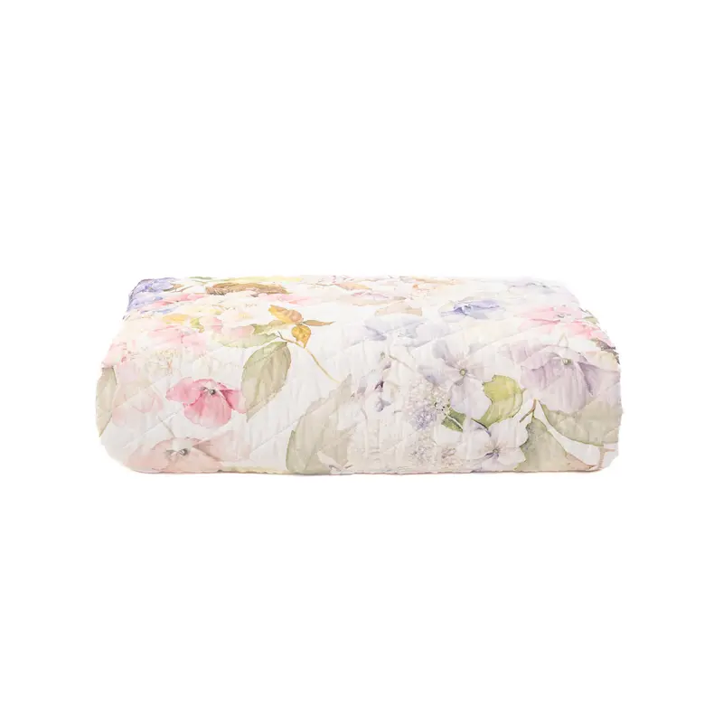 Copriletto Primaverile Emporium Hydrangea bouquet Moderno in Percalle