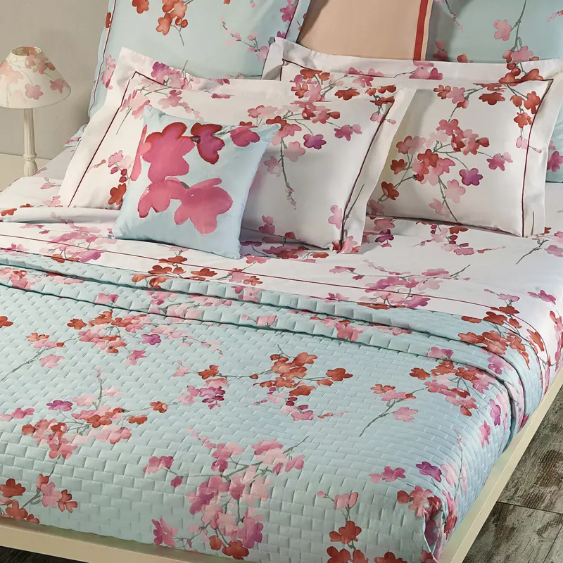 Copriletto Primaverile Emporium Pesco-in-fiore2