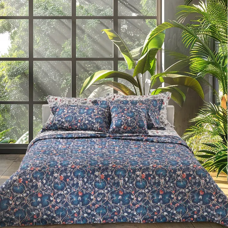 Copriletto Primaverile Mirabello Oasis Moderno in Percalle