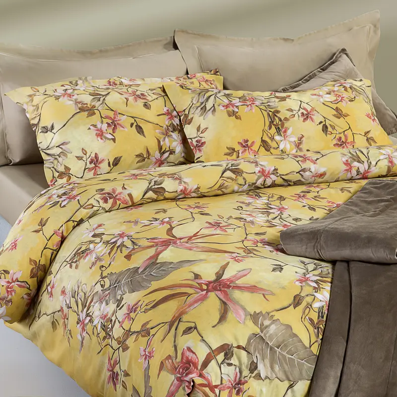 Copripiumino con federe Emporium Sauvage flowers Floreale in Percalle