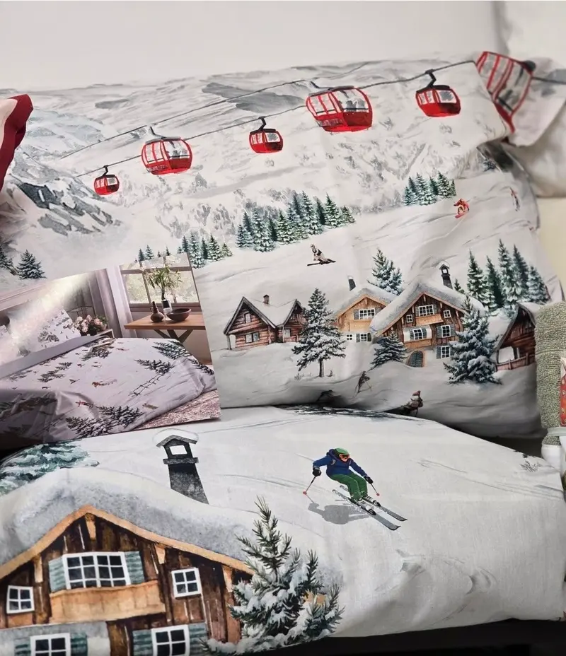 Copripiumino paesaggio innevato