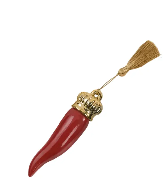 Corno portafortuna in ceramica piccolo 16cm rosso | Rohome