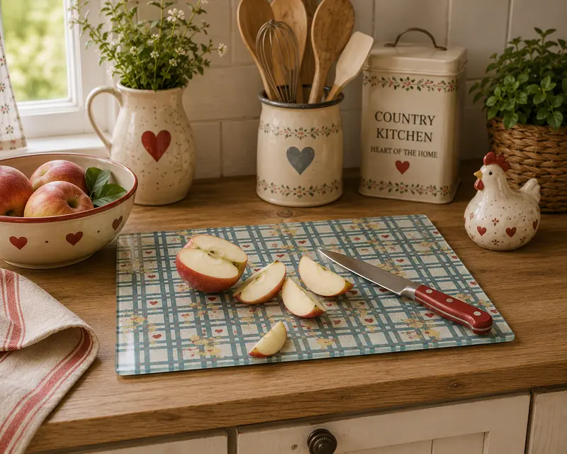 Cottage Baby Chick Glass Chopping Board