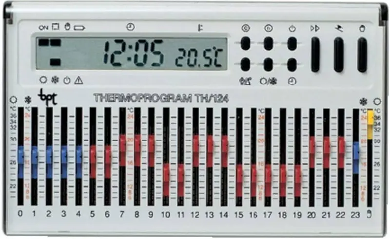 Cronotermostato CAME TH124BB Cursori Digitale - Programmazione Giornaliera