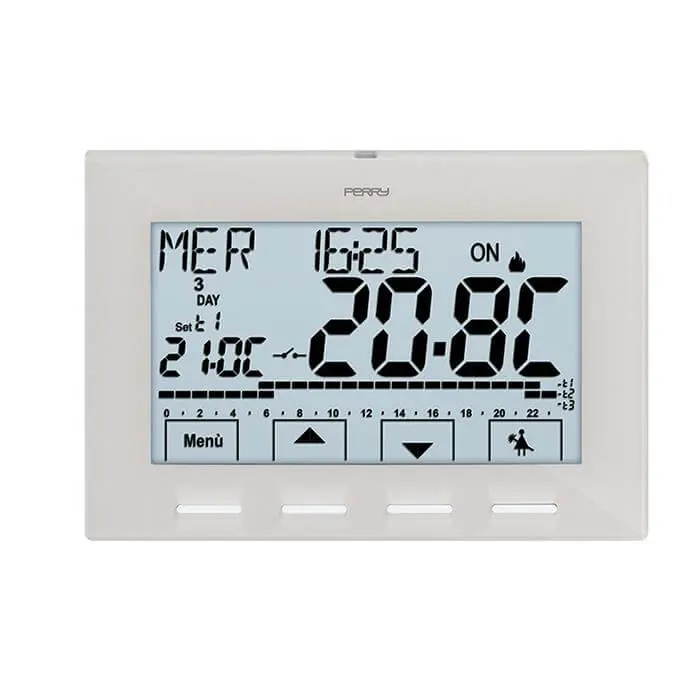 Cronotermostato Digitale Settimanale Perry CR029B – Display LCD Programmabile Touch