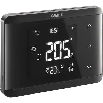 Cronotermostato Premium CAME TH700 WiFi Nero | Touch Screen Design Moderno