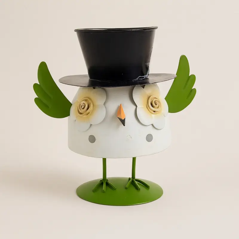 Cuorematto Gufo Decorazione verde 17×16 cm