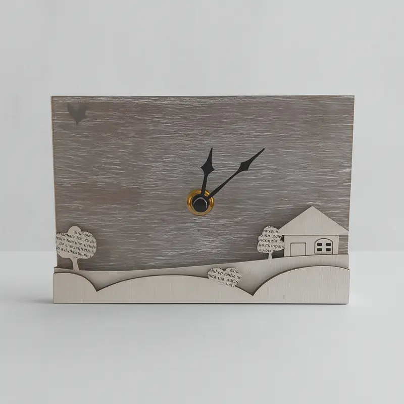 Cuorematto Orologio Cuor d’Incanto in Legno 10 x 14 cm.