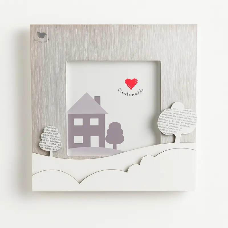 Cuorematto Paesaggio Cornice D5913 16x16 cm