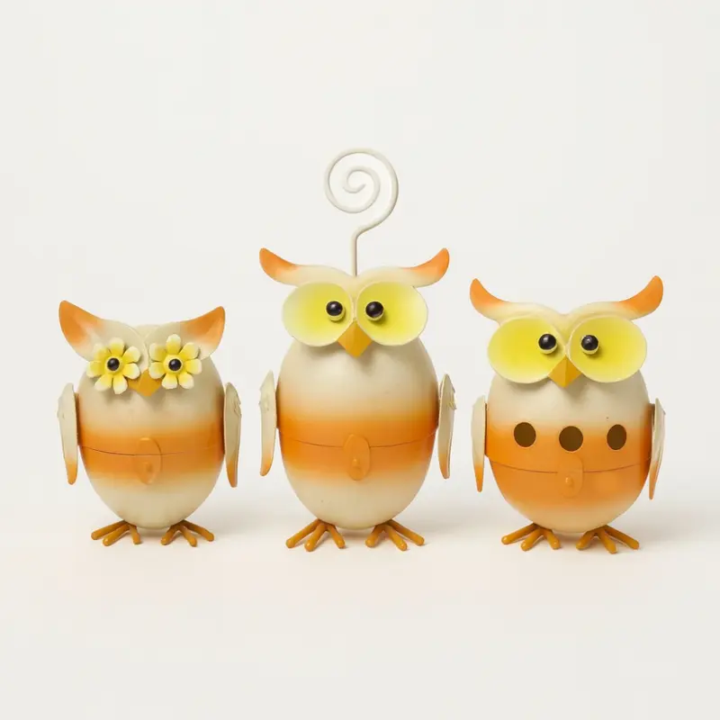Cuorematto Set 3 gufetti memo clip con scatoline H 9/8 cm