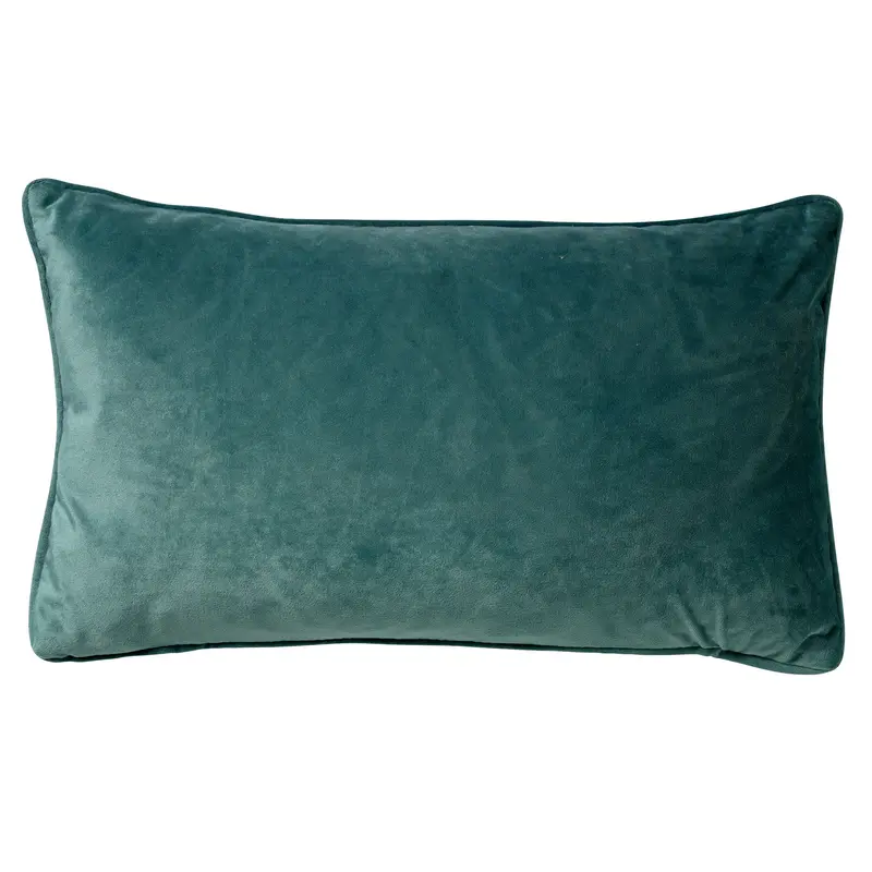 Cuscino arredo in velluto 30x50cm Verde petrolio | Rohome
