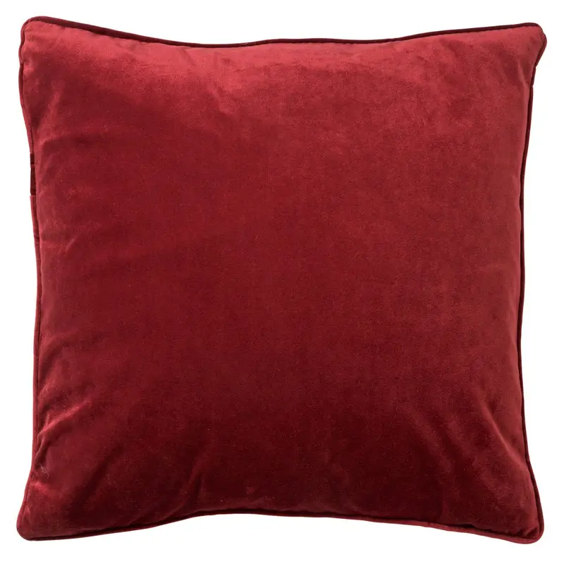Cuscino arredo in velluto 45x45cm Merolt Rosso | Rohome