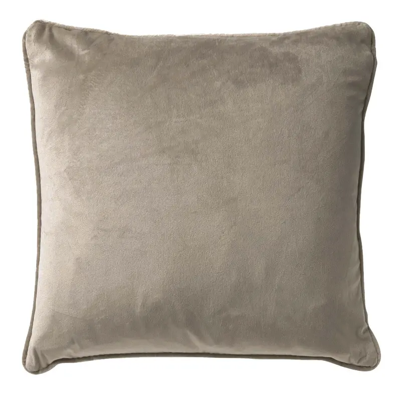 Cuscino arredo in velluto 45x45cm tortora| Rohome