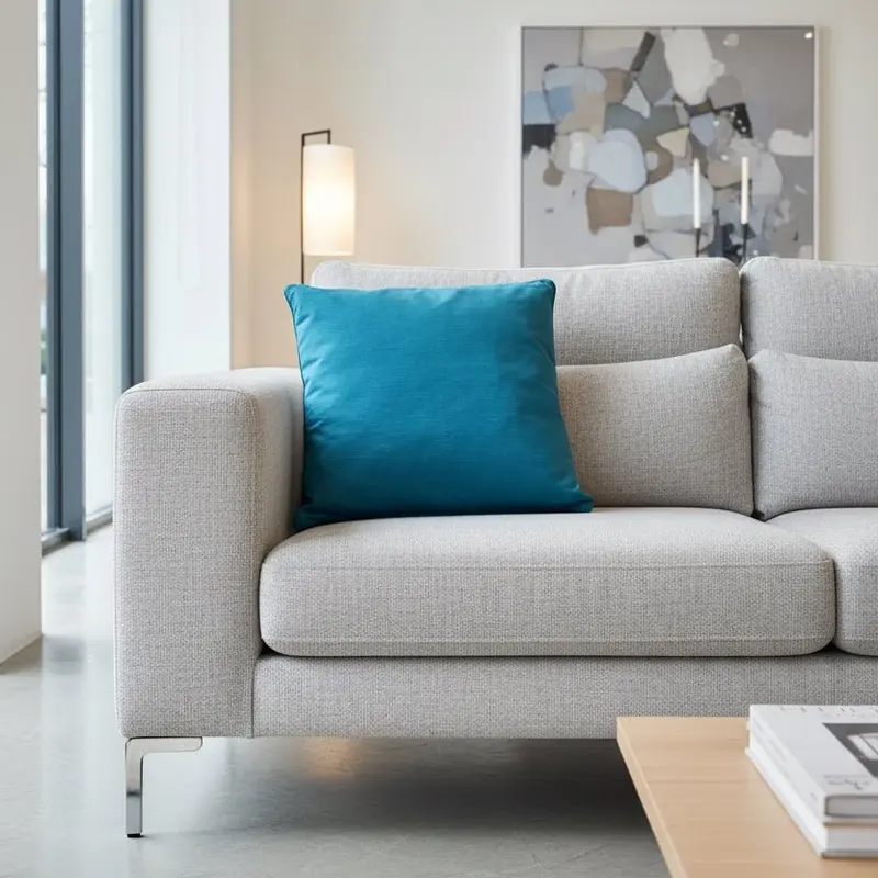 Cuscino arredo in velluto blu petrolio| Rohome