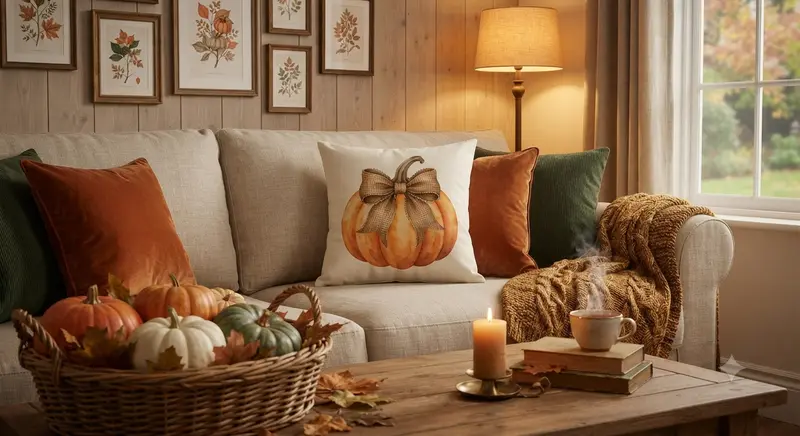 Cuscino arredo Zucca beige