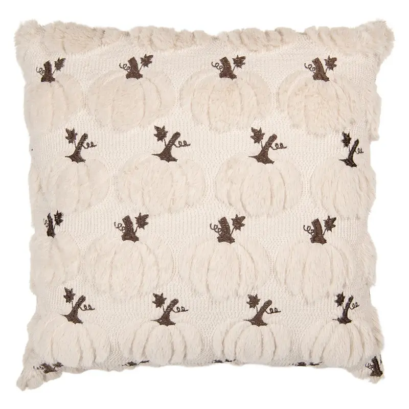 Cuscino arredo Zucche panna 40x40 cm