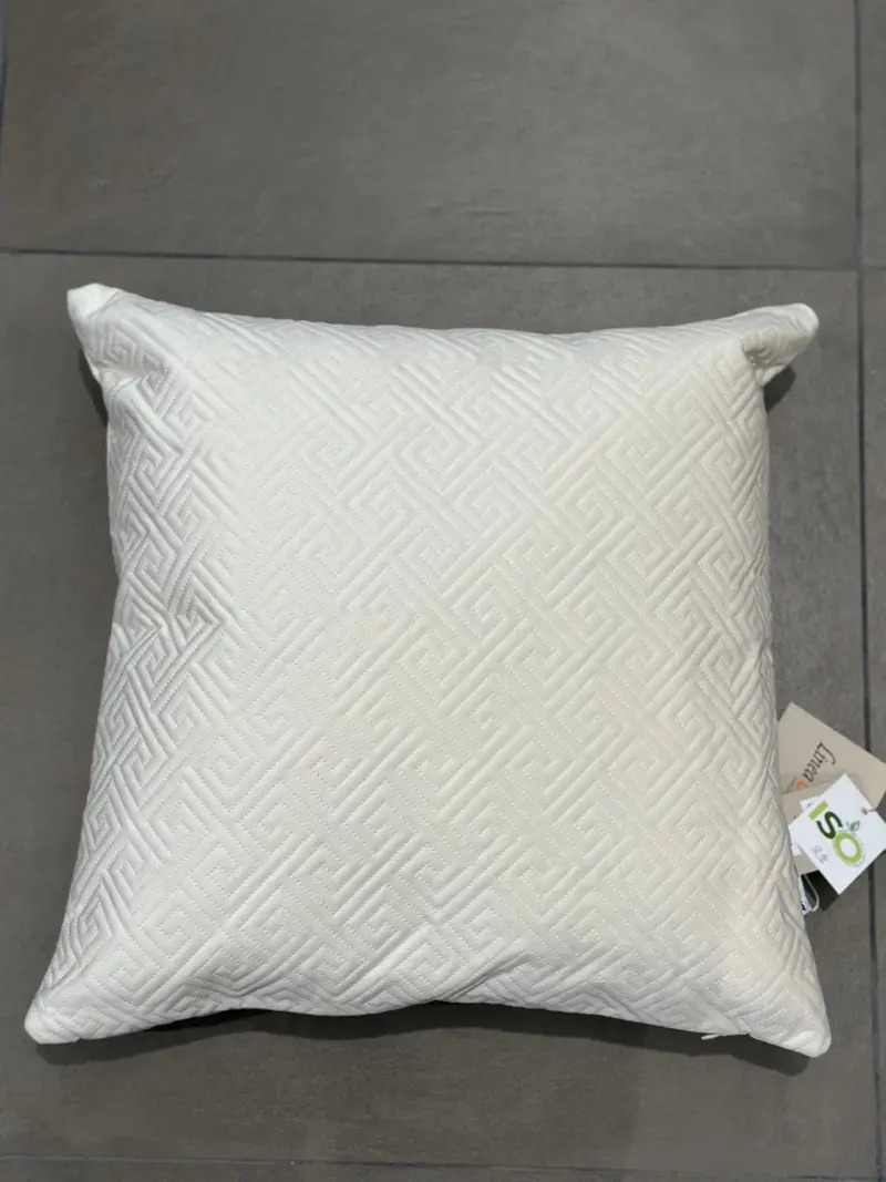 Cuscino in velluto colore panna 50x50 | Rohome