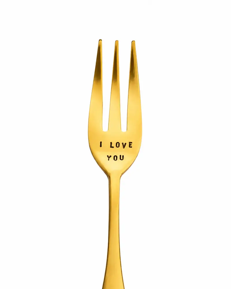 Custom - Hand-Stamped Stainless Steel Dessert Fork