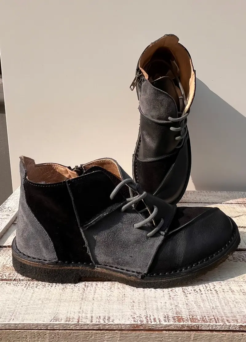 Da Vinci - Polacchino Nero e Grigio - 36-37-38-40 (calza grande)