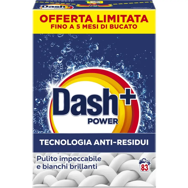 DASH POWER DETERSIVO POLVERE BUCATO LAVATRICE FUSTO 83 MISURINI