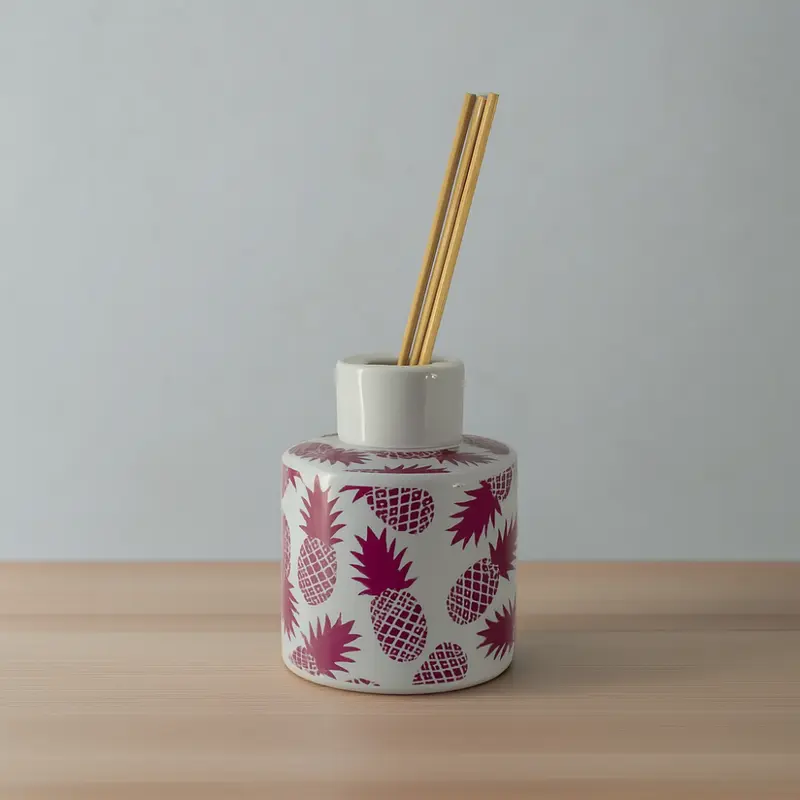 Dea Capodimonte Diffusore Ananas Celeste Ceramica H 10 cm