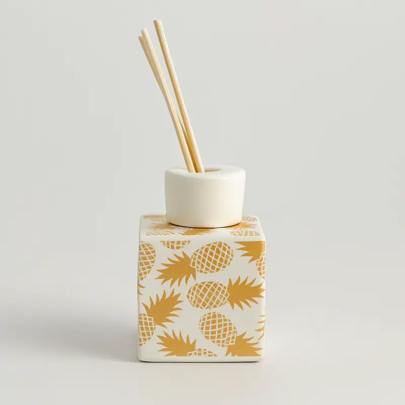 Dea Capodimonte Diffusore Ananas Oro Ceramica H 10 cm