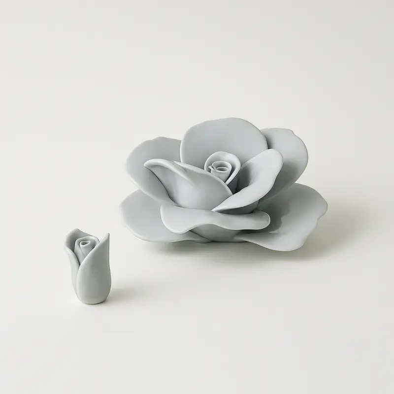 Dea Capodimonte Rosa Porta Candela Grigio 13 cm