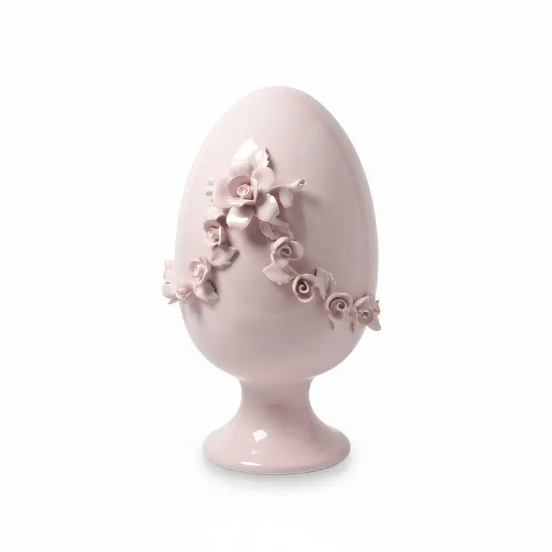 Dea Capodimonte Uovo Cipria in Ceramica H 23 × 13 cm