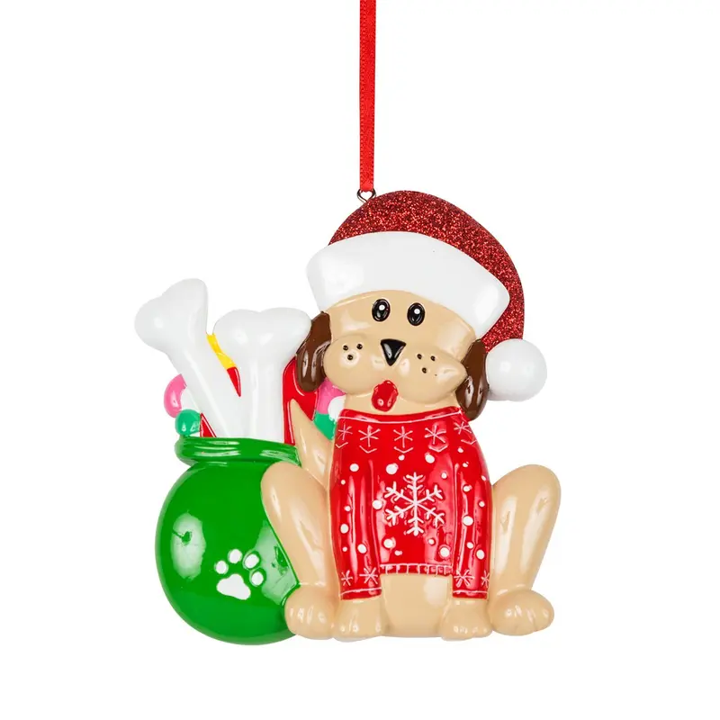 Decorazione Personalizzabile Cane con Maglione Rosso | Rohome