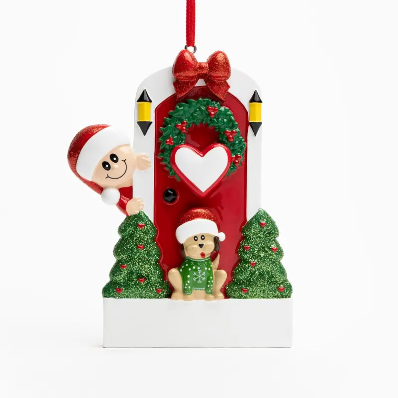 Decorazione Personalizzabile Porta di Natale con Cane Natale 2025 | Rohome