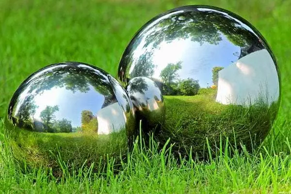 Decorazione sfera in acciaio inox d 25 cm