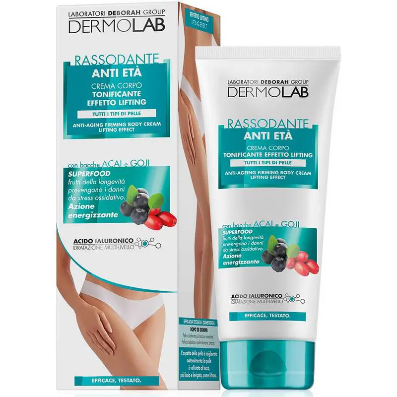 DERMOLAB CREMA CORPO RASSODANTE ANTI ETA' CON BACCHE ACAI e GOJI TUBO 200 ML