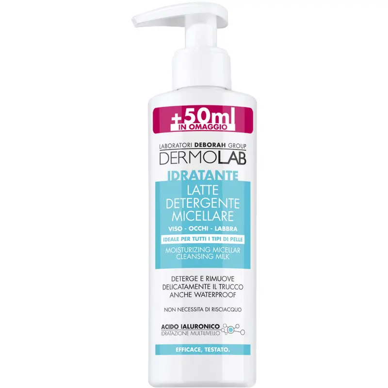 DERMOLAB VISO LATTE DETERGENTE MICELLARE IDRATANTE PER TUTTI I TIPI DI PELLE 250 ML