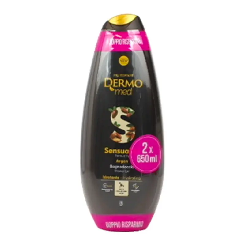 DERMOMED BAGNODOCCIA PELLE PROFUMATA ARGAN 2 PEZZI DA 650 ML