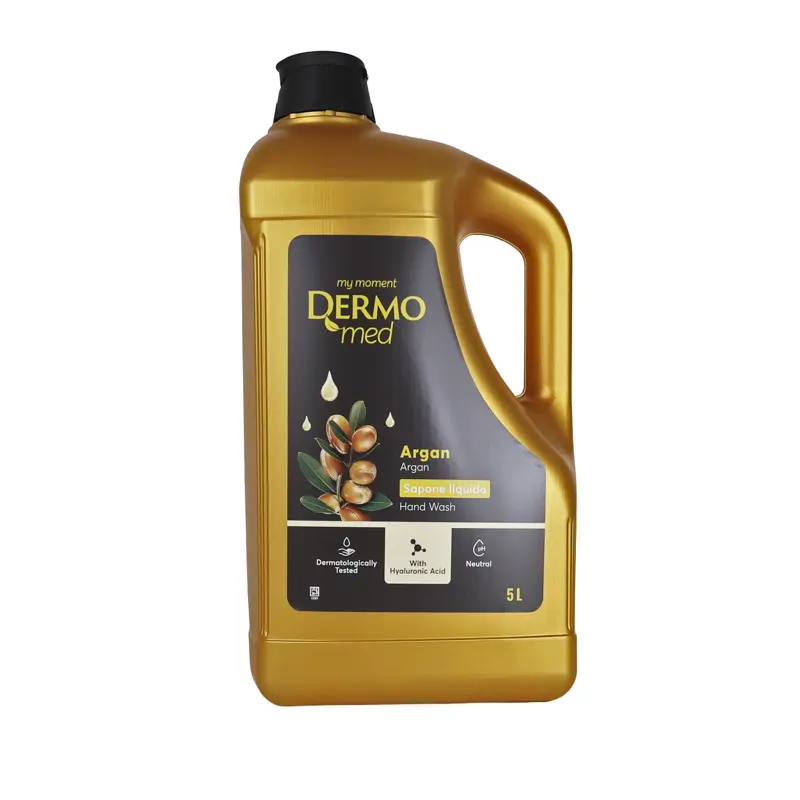 DERMOMED CREMA DI SAPONE LIQUIDO MANI OLIO D'ARGAN 5 LITRI TANICA FORMATO PROFESSIONALE