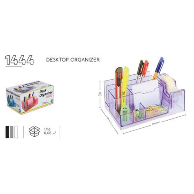 Desktop Organizer Portapenne Trasparente X1