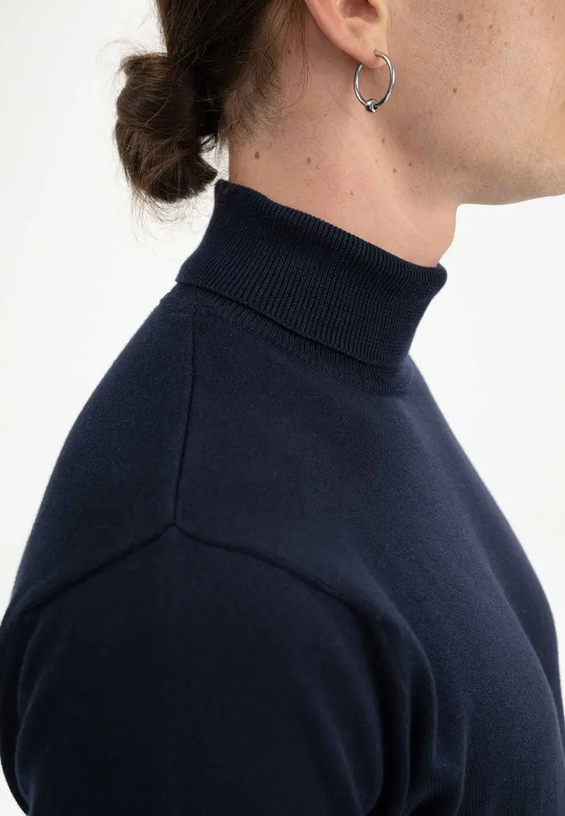 Dolcevita a collo alto uomo in Cotone Organico GOTS
