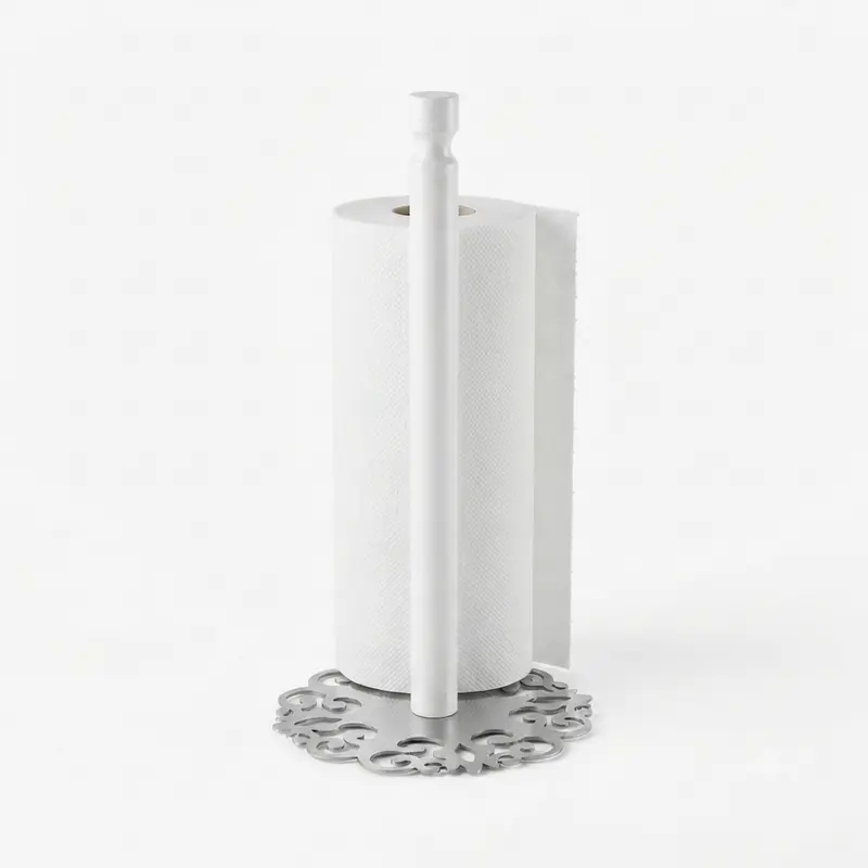 Domus & Design Porta Scottex Acciaio Inox Decoro Damasco