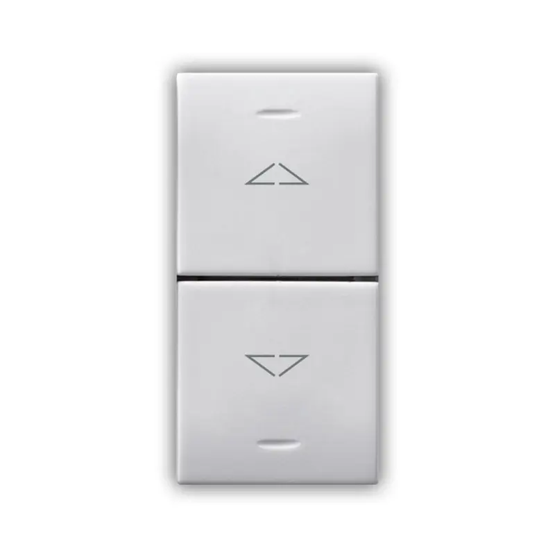 Doppio Pulsante AVE 441056F Bianco 1P NA 10A 1 Modulo - Domus Touch