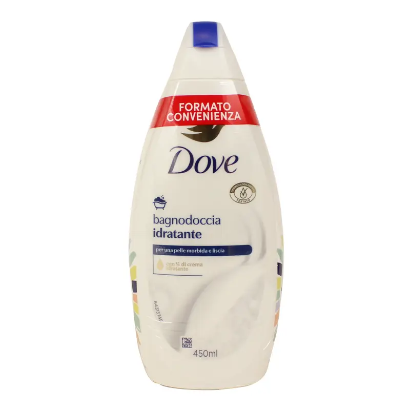 DOVE BAGNODOCCIA IDRATANTE 2 PEZZI DA 450 ML