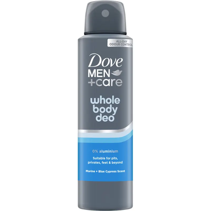 DOVE MEN DEODORANTE WHOLE BODY MARINE + BLUE CYPRESS SCENT SPRAY 150 ML
