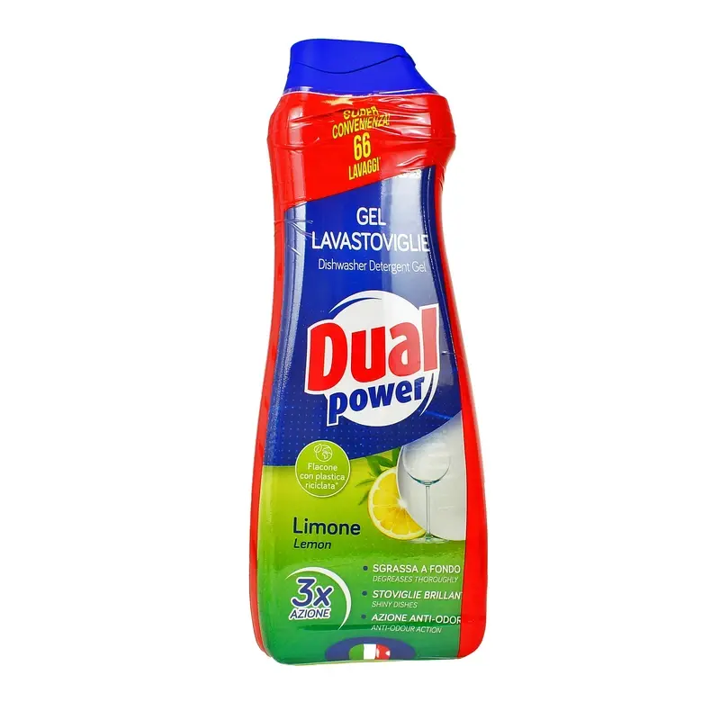 DUAL POWER GEL LAVASTOVIGLIE LIMONE 33 LAVAGGI PACCO DOPPIO