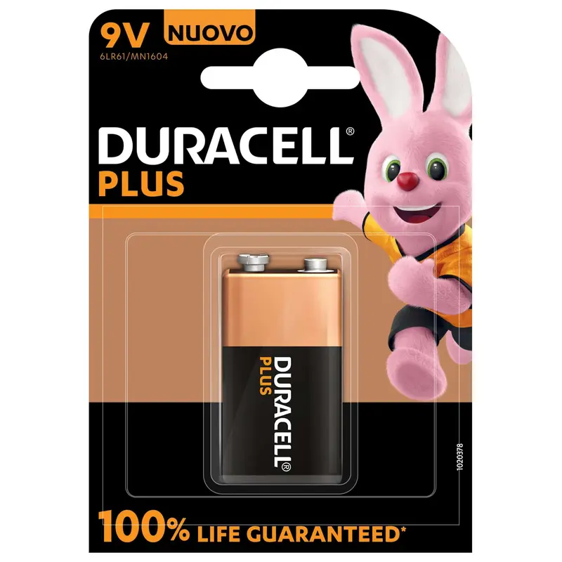 Duracell Plus pile 100 9V B1 x10