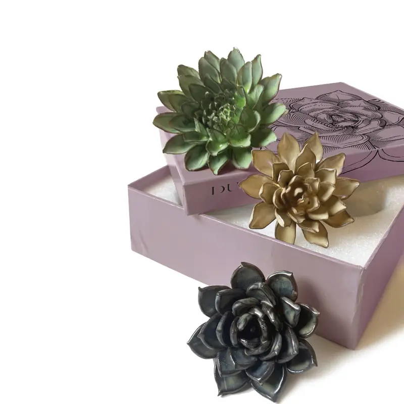 Dusk set 3 fiori in ceramica