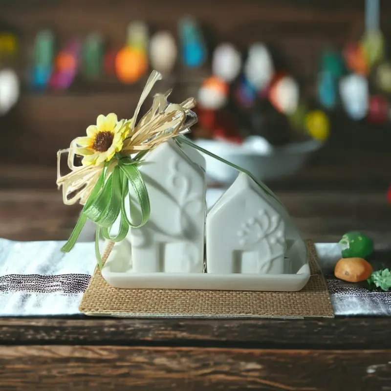 Easter Time Set Sale e Pepe Casette in Porcellana 10,5x5,5x8 cm