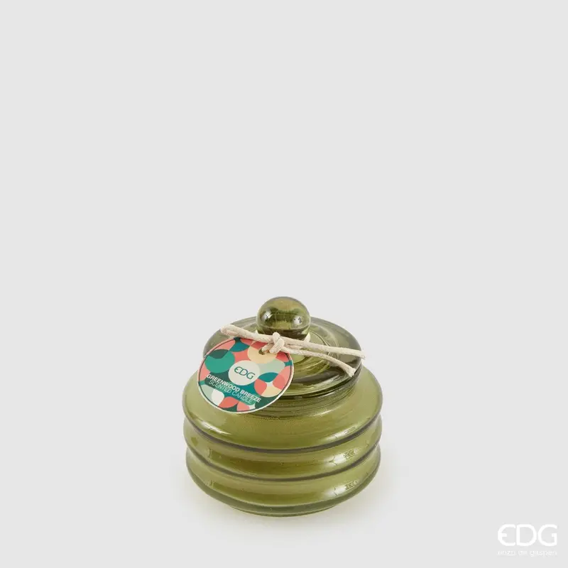 Edg - Bomboniera Candela profumata circle verde h.7.5cm| Rohome